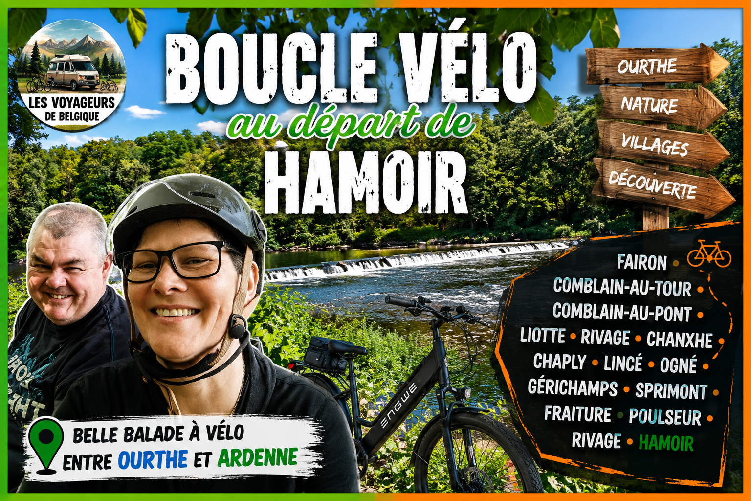 Boucle vélo au départ de Hamoir : de l’Ourthe à Rivage en passant par Sprimont